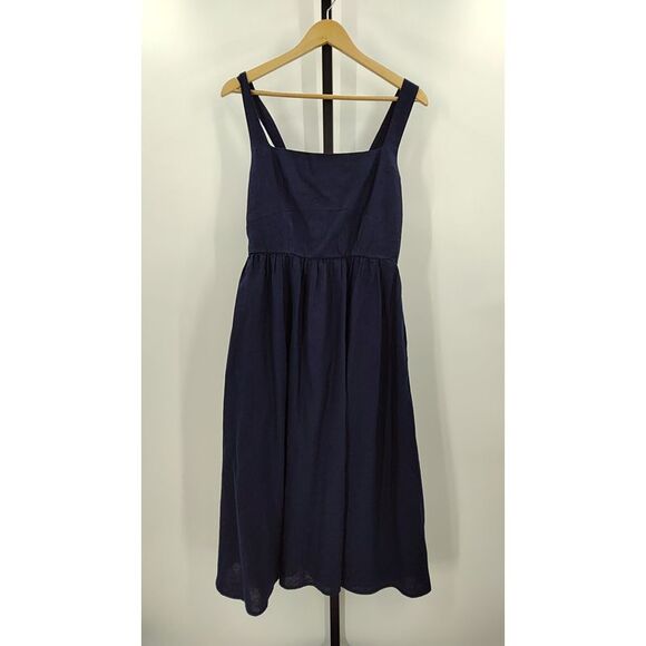 Quince Navy Blue Midi Dress - Picture 2 of 3